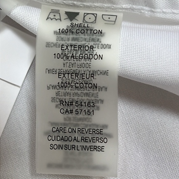 New! Calvin klein plus size 3X white roll tab long sleeve non iron cotton shirt. - Picture 11 of 12